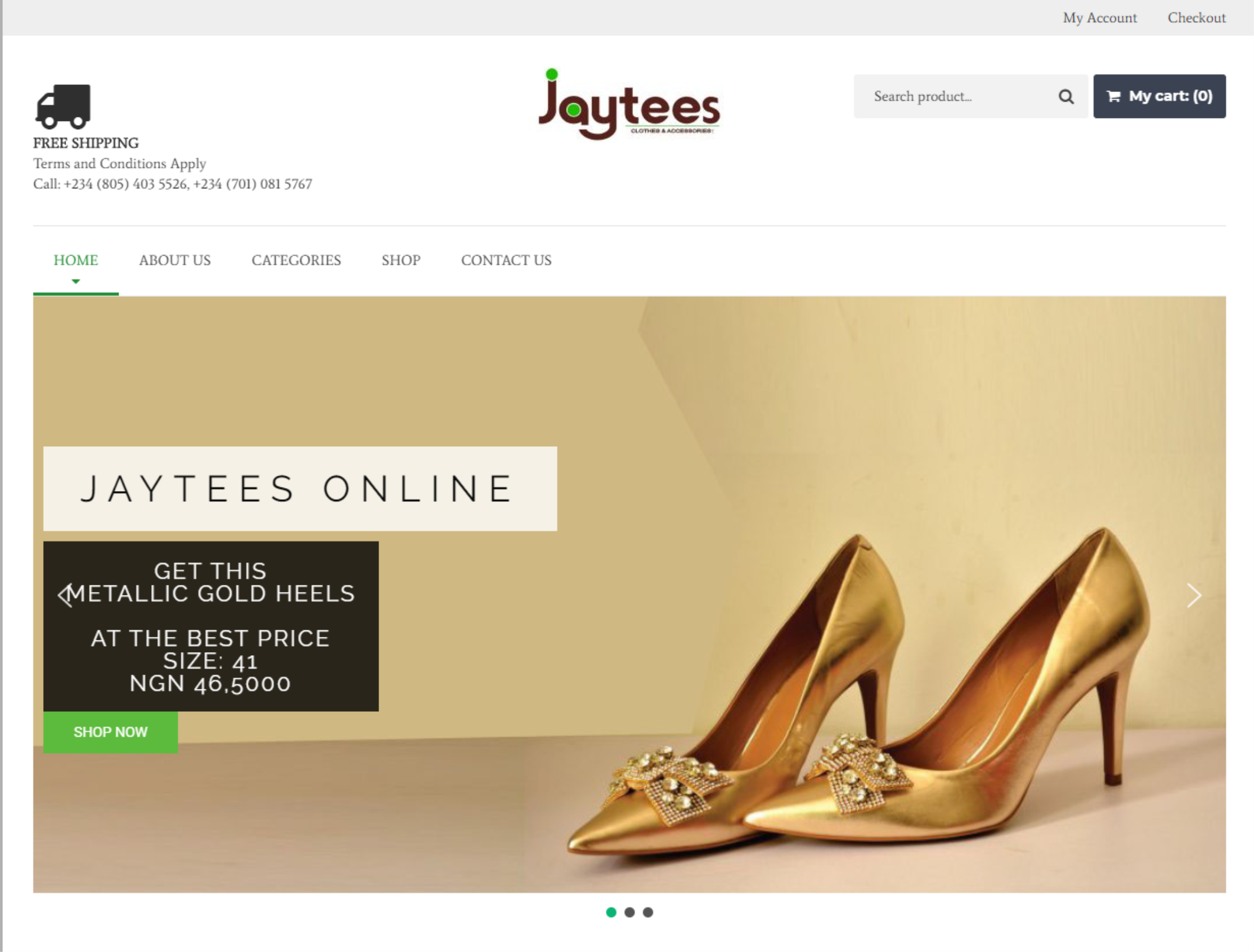 Jaytees E-commerce Website